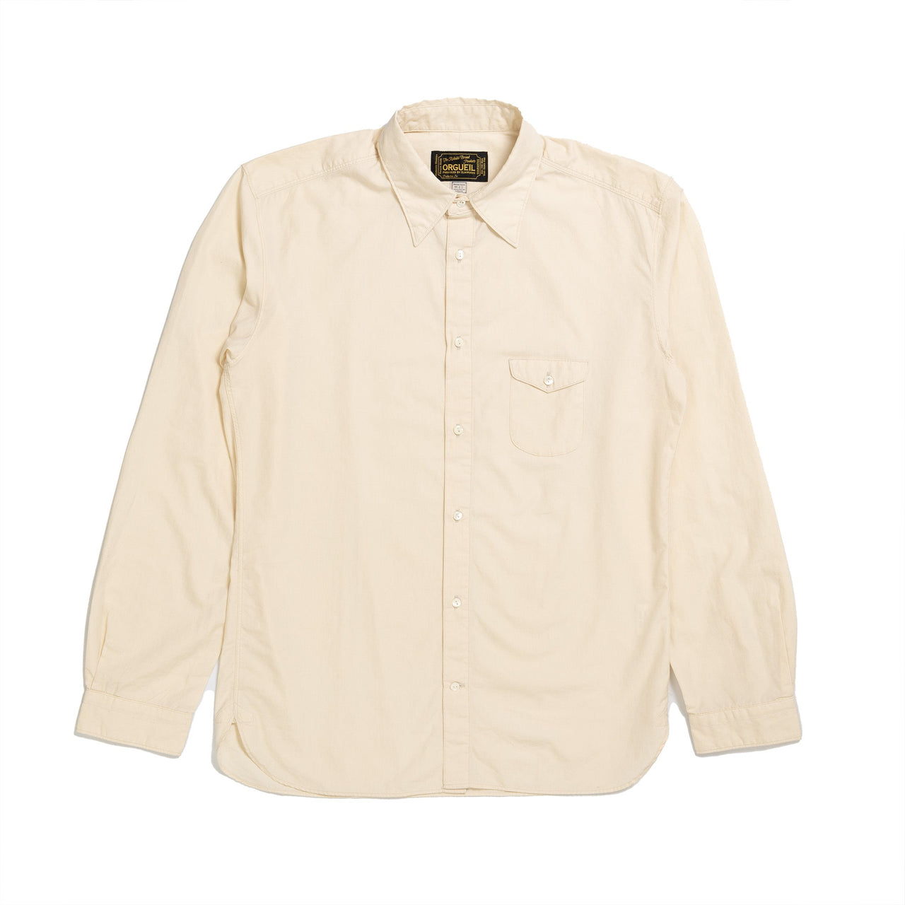 Orgueil OR-5001A Classic Broad Shirt Ivory-Shirts-Clutch Cafe