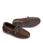 Paraboot Barth Taurillon Nubuck Deck Shoe Chocolat-Shoes-Clutch Cafe