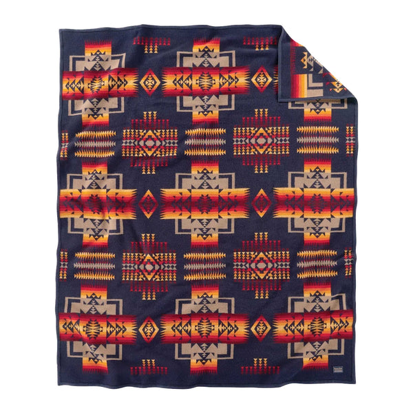 Pendleton Chief Joseph Jacquard Robe Blanket Indigo-Blanket-Clutch Cafe