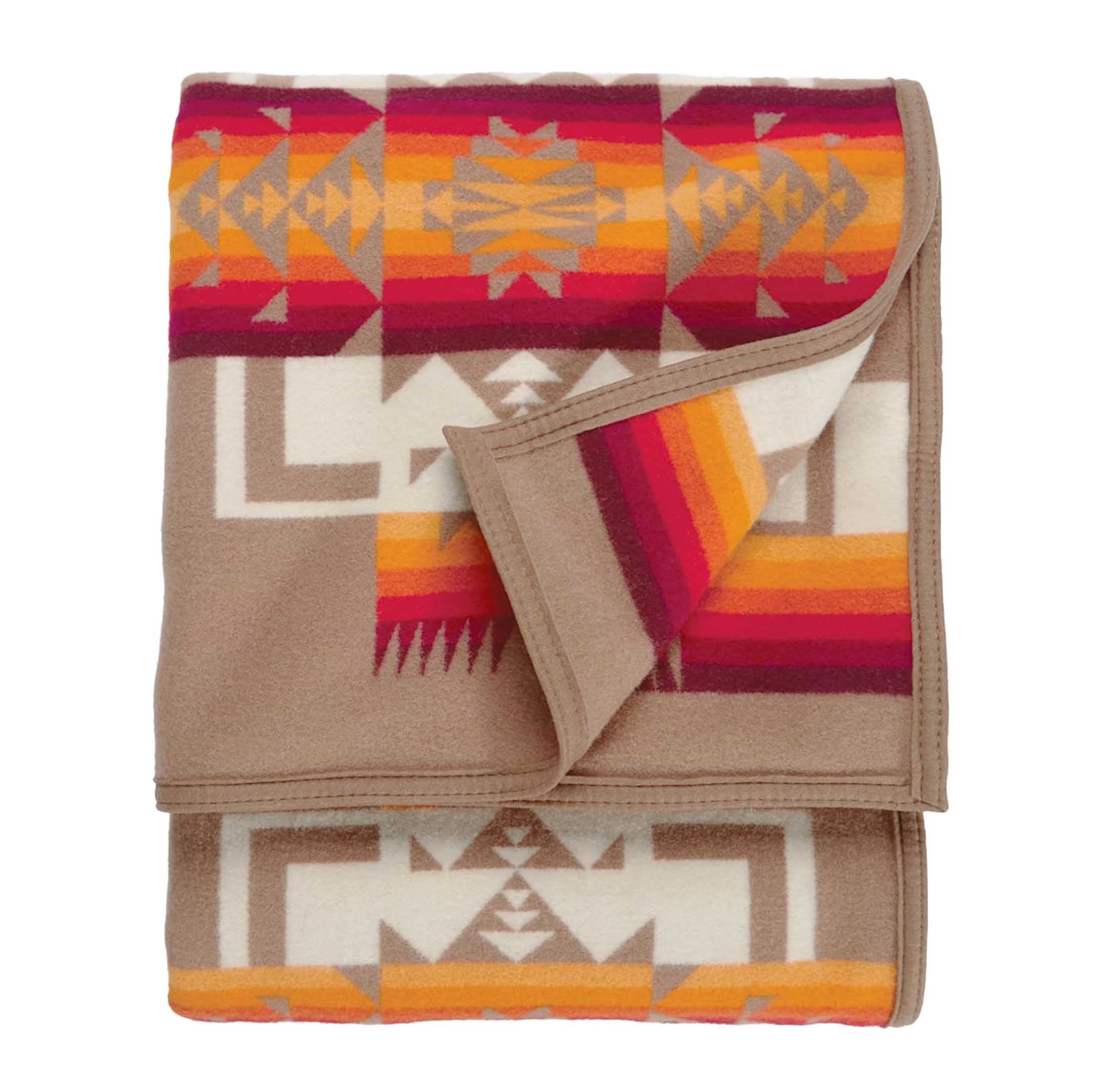 Pendleton Chief Joseph Jacquard Robe Blanket Khaki-Blanket-Clutch Cafe