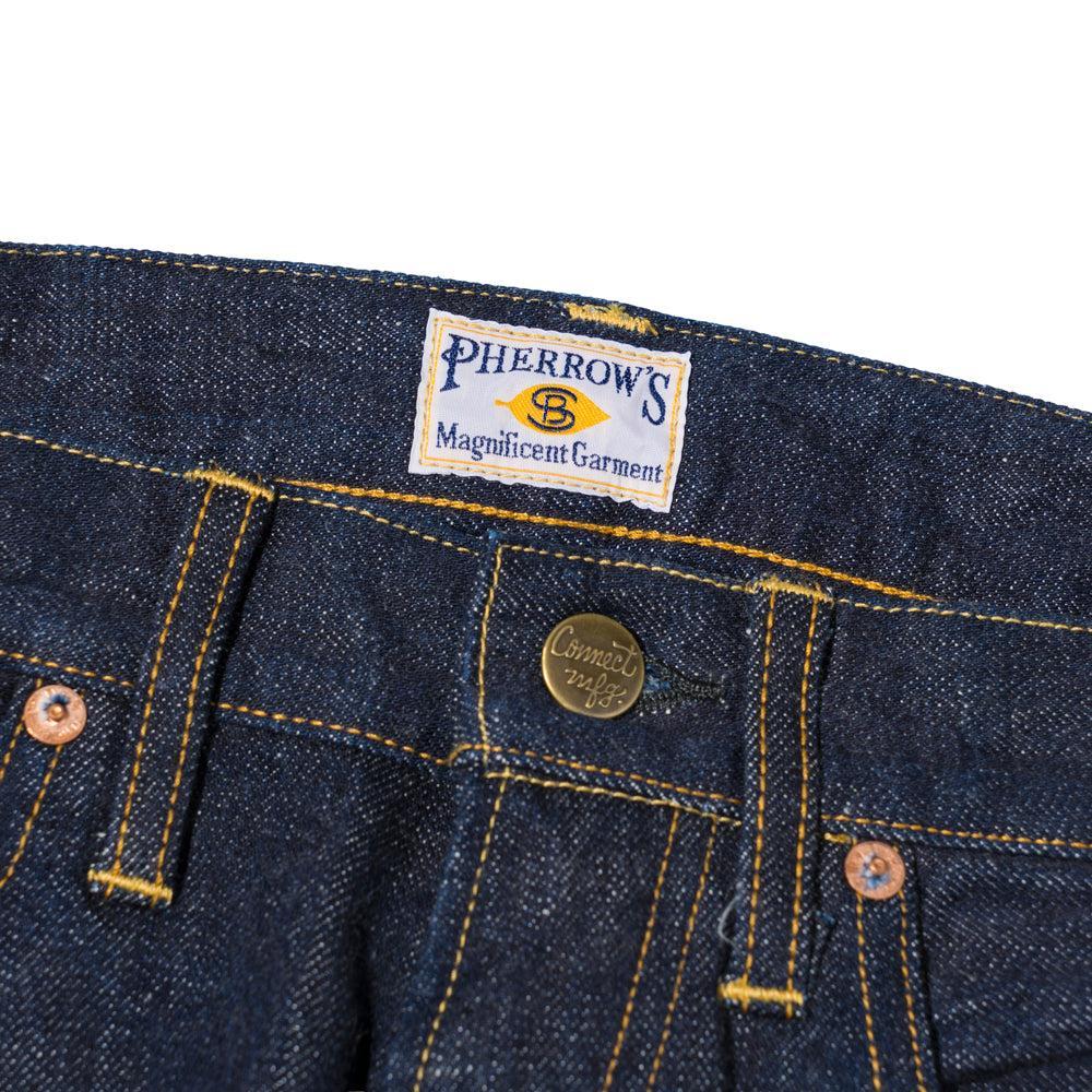 Pherrow's 26S-427P 13.75 oz Denim Jean-Jean-Clutch Cafe-selvage denim-selfedge denim