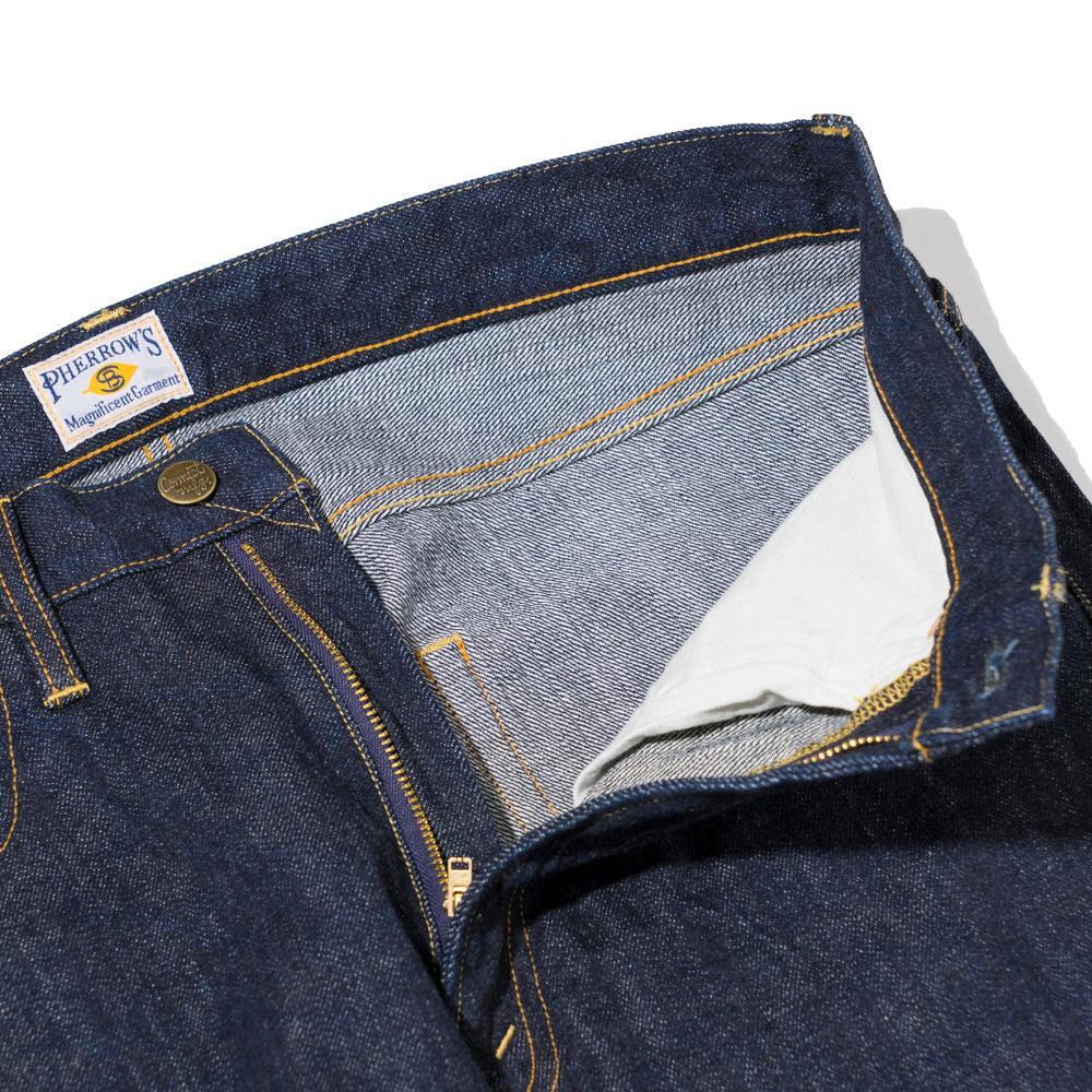 Pherrow's 26S-427P 13.75 oz Denim Jean-Jean-Clutch Cafe-selvage denim-selfedge denim