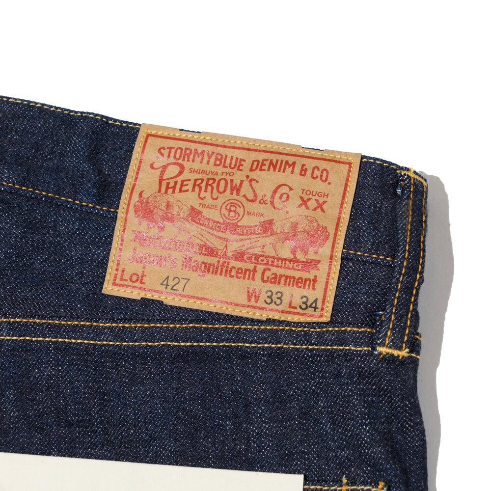 Pherrow's 26S-427P 13.75 oz Denim Jean-Jean-Clutch Cafe-selvage denim-selfedge denim