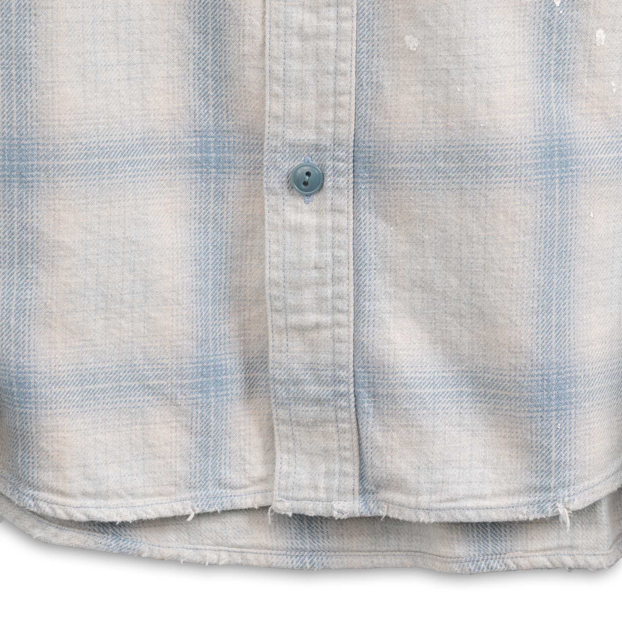 Pherrow's 731SN-UW Cotton Flannel Shirt Blue-Shirt-Clutch Cafe