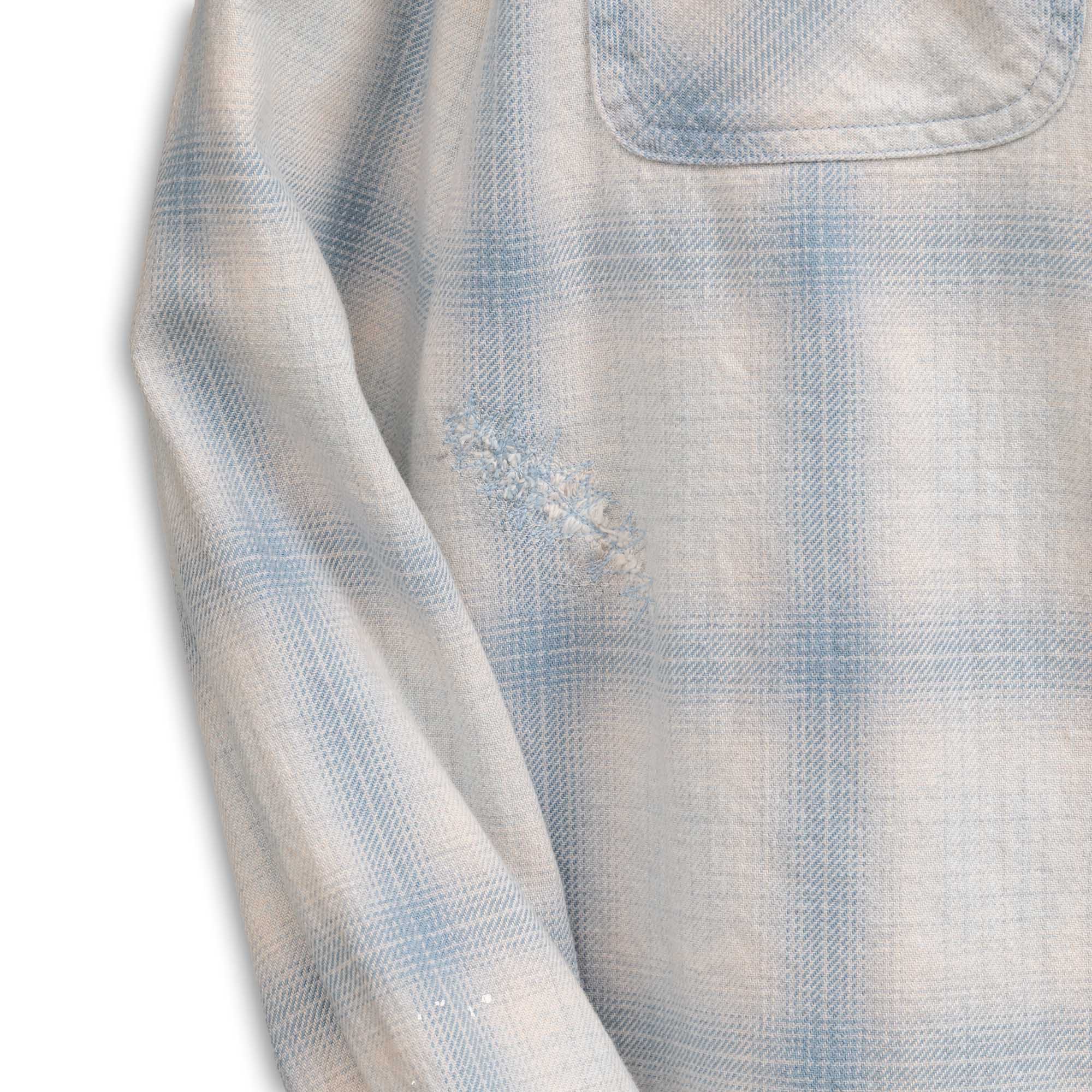 Pherrow's 731SN-UW Cotton Flannel Shirt Blue-Shirt-Clutch Cafe