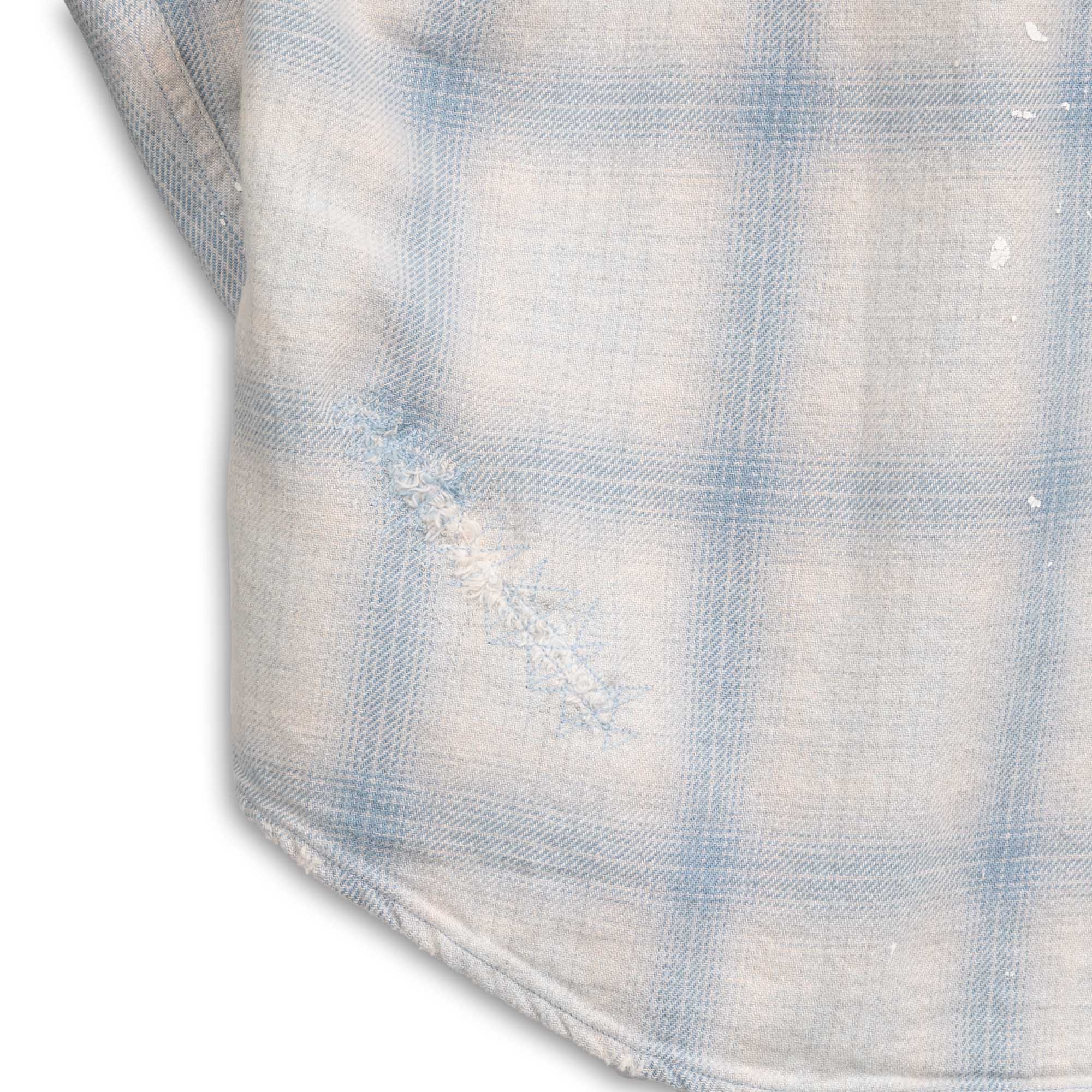 Pherrow's 731SN-UW Cotton Flannel Shirt Blue-Shirt-Clutch Cafe