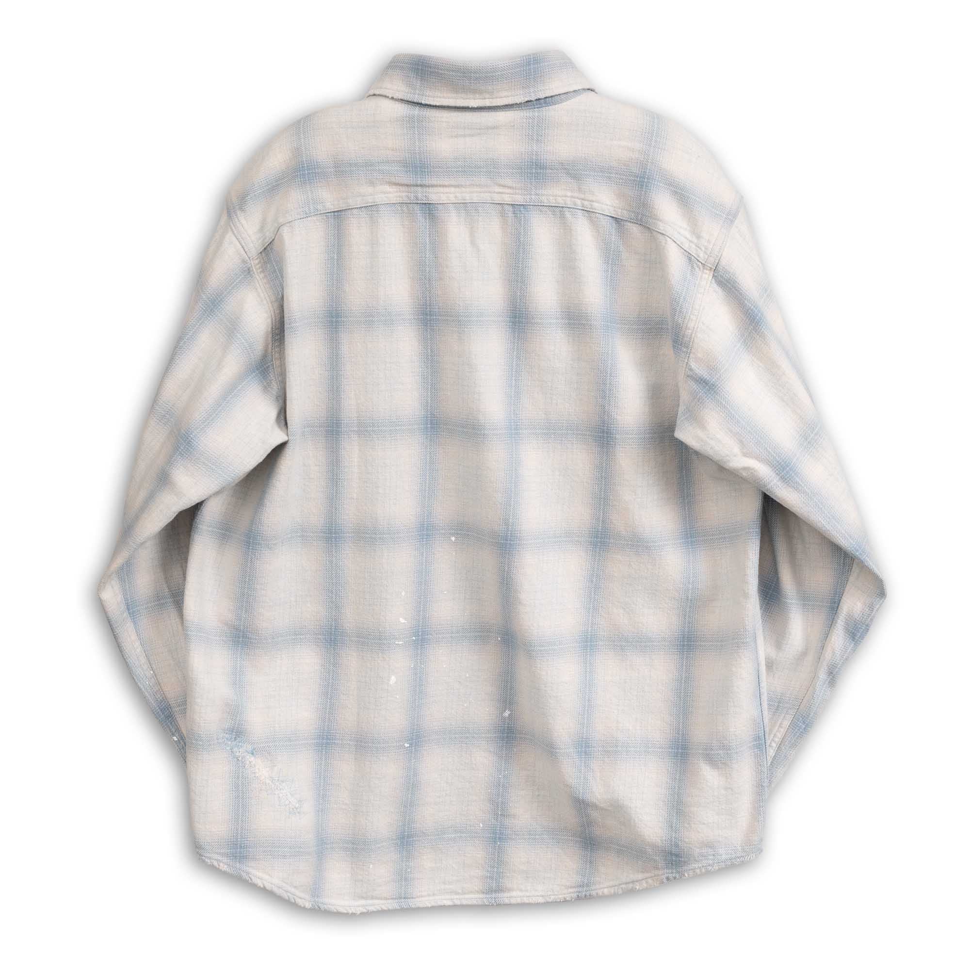 Pherrow's 731SN-UW Cotton Flannel Shirt Blue-Shirt-Clutch Cafe
