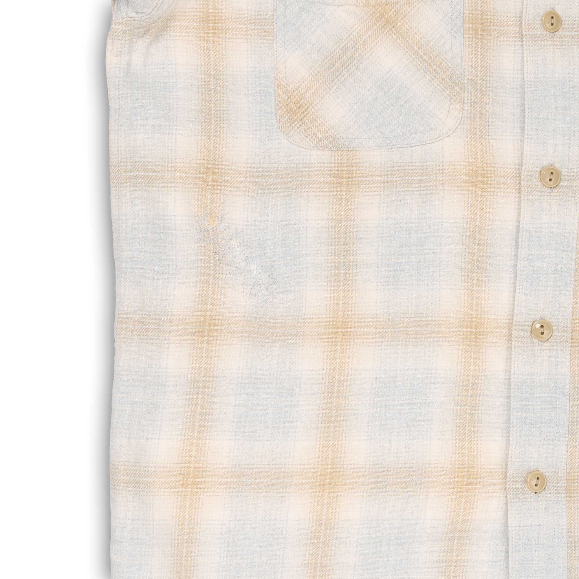 Pherrow's 731SN-UW Cotton Flannel Shirt Grey-Shirt-Clutch Cafe