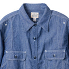 Pherrow's 770WS Chambray Shirt Blue-Shirts-Clutch Cafe