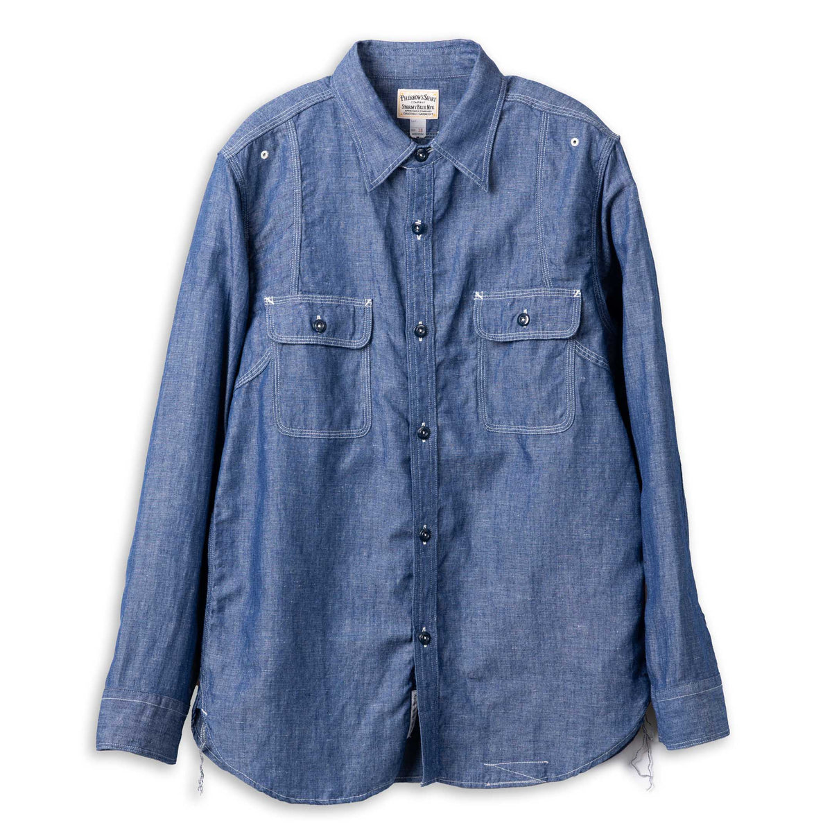 Pherrow's 770WS Chambray Shirt Blue