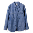 Pherrow's 770WS Chambray Shirt Blue-Shirts-Clutch Cafe