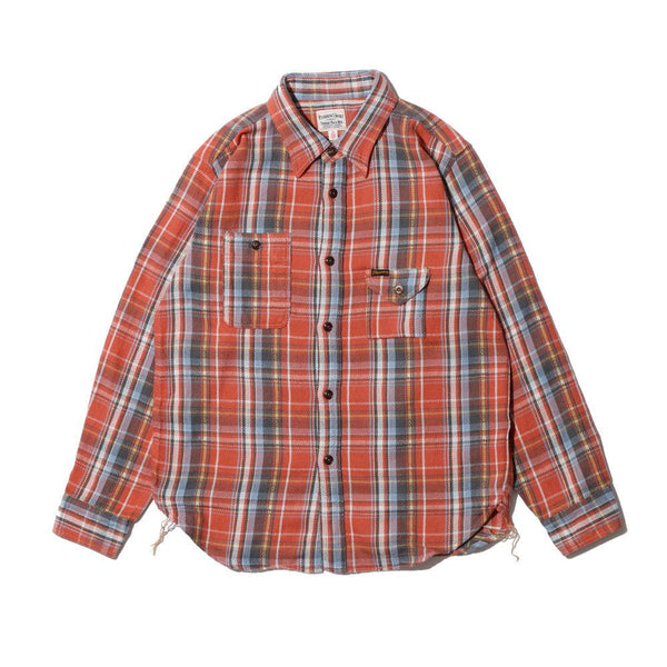 Pherrow's Cotton Flannel Work Shirt Red-Shirt-Clutch Cafe