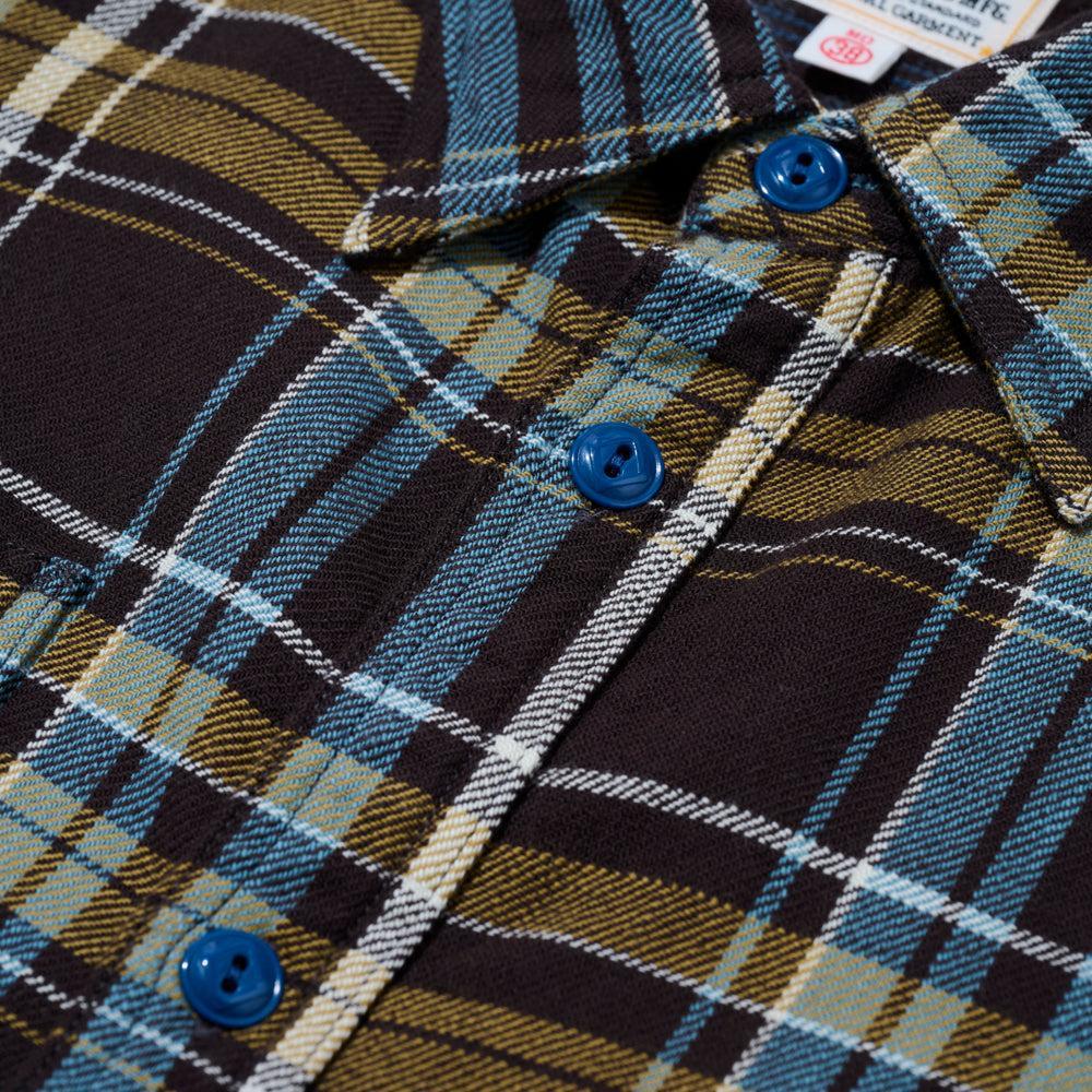 Pherrow's Flannel Shirt Black x Blue-Shirt-Clutch Cafe
