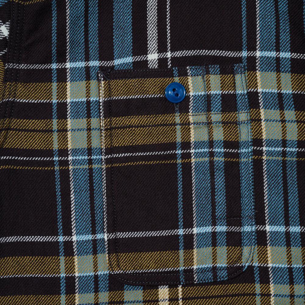Pherrow's Flannel Shirt Black x Blue-Shirt-Clutch Cafe