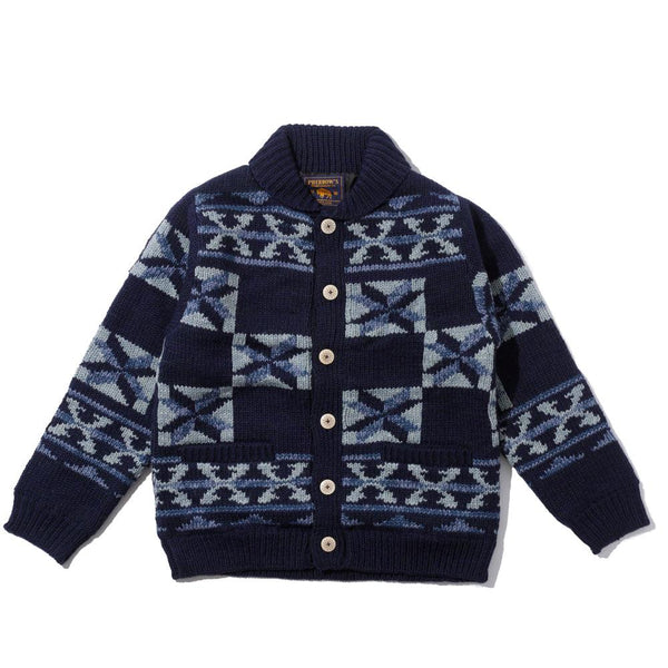 Pherrow's Hand Knitted Cardigan Indigo-Cardigan-Clutch Cafe