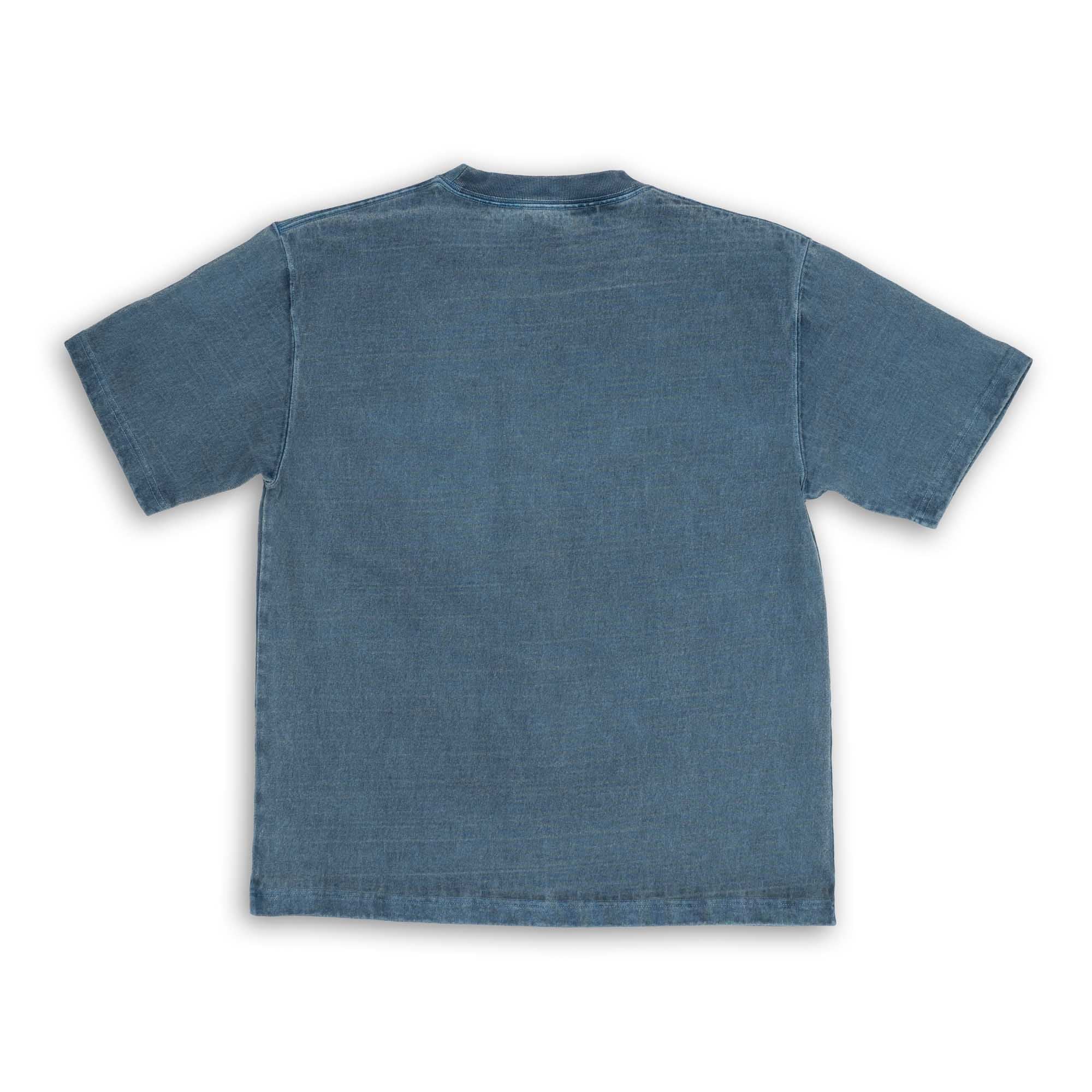 Pherrow's Heavyweight Pocket Tee Steel Blue-T-Shirt-Clutch Cafe