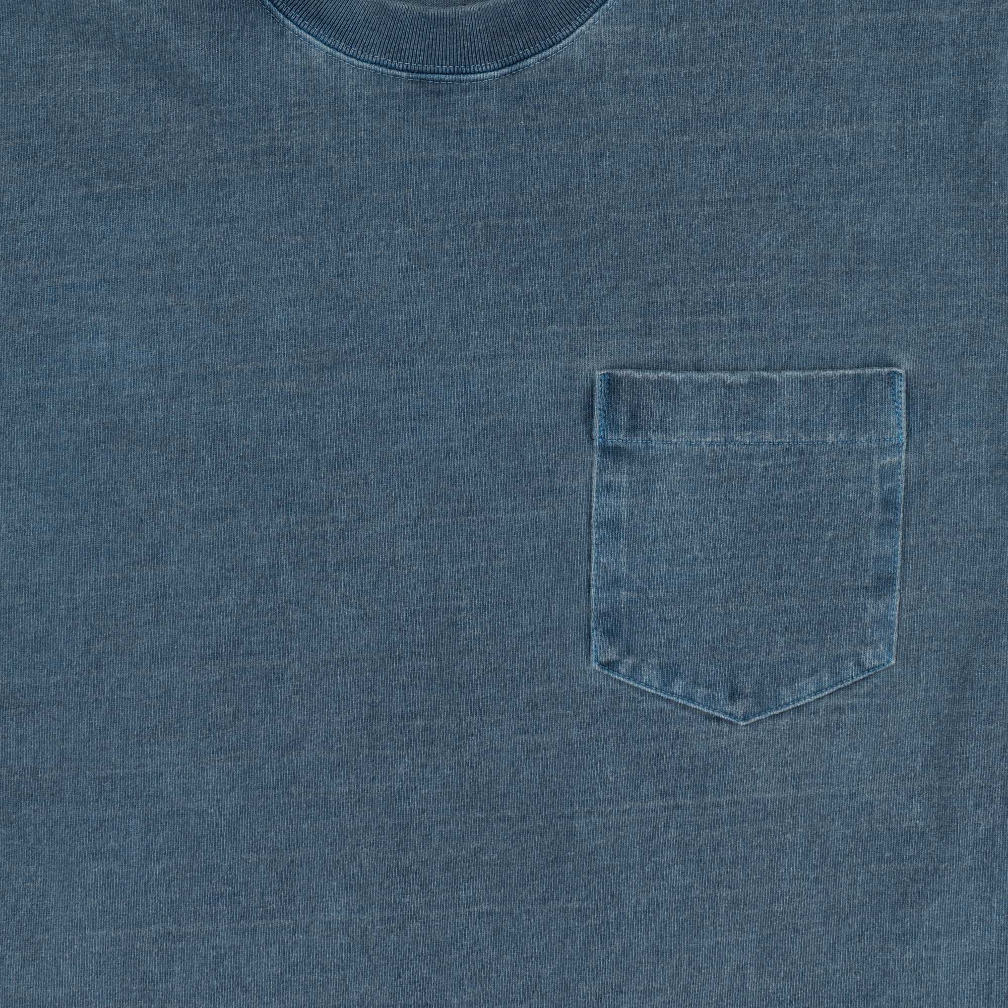 Pherrow's Heavyweight Pocket Tee Steel Blue-T-Shirt-Clutch Cafe