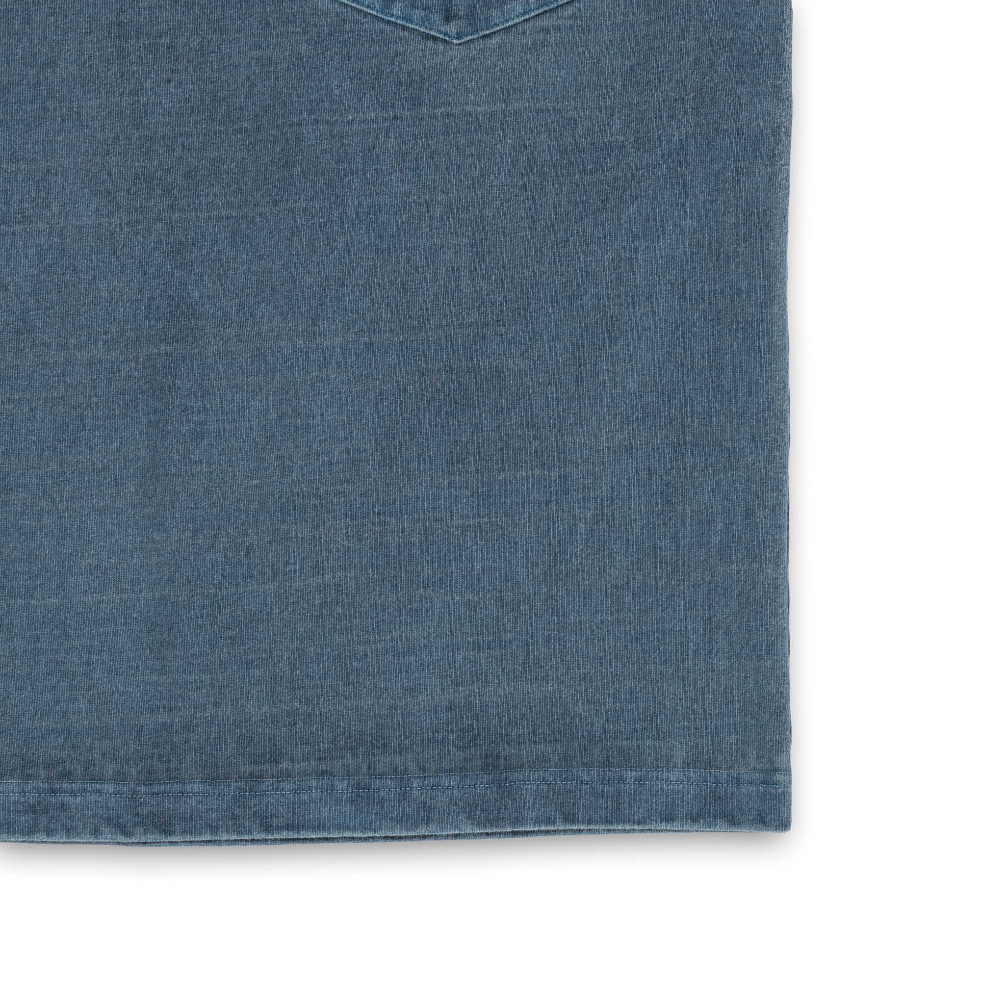 Pherrow's Heavyweight Pocket Tee Steel Blue-T-Shirt-Clutch Cafe