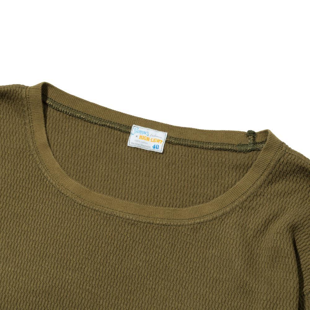 Pherrow's High-Light Thermal Olive-Thermal Knit-Clutch Cafe