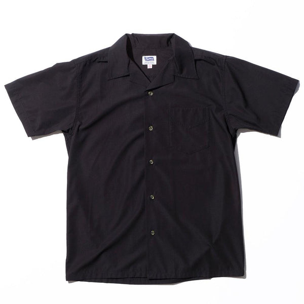 Pherrow's Open Collar Shirt Black-Shirt-Clutch Cafe