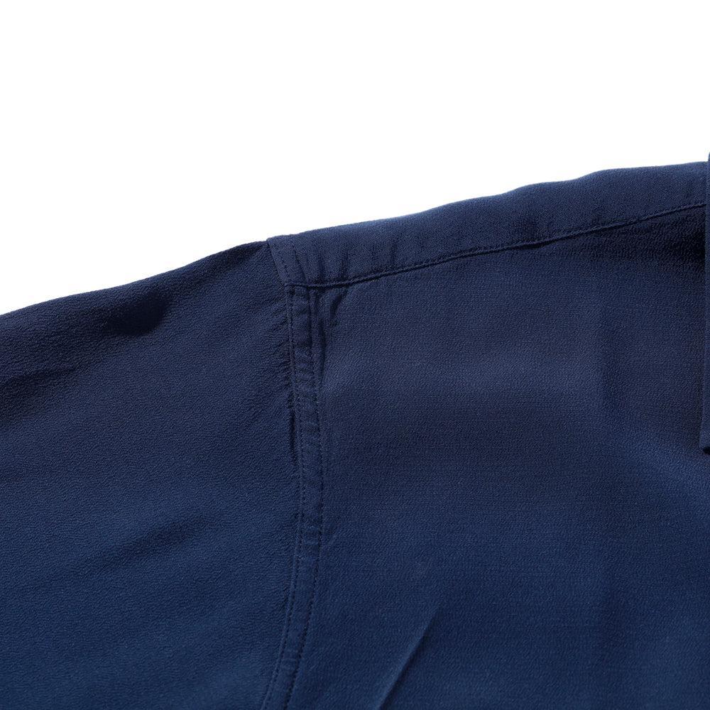 Pherrow's Open Collar Shirt Navy-Shirt-Clutch Cafe