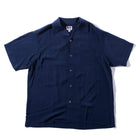 Pherrow's Open Collar Shirt Navy-Shirt-Clutch Cafe