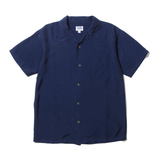 Pherrow's Open Collar Shirt Navy – Clutch Cafe