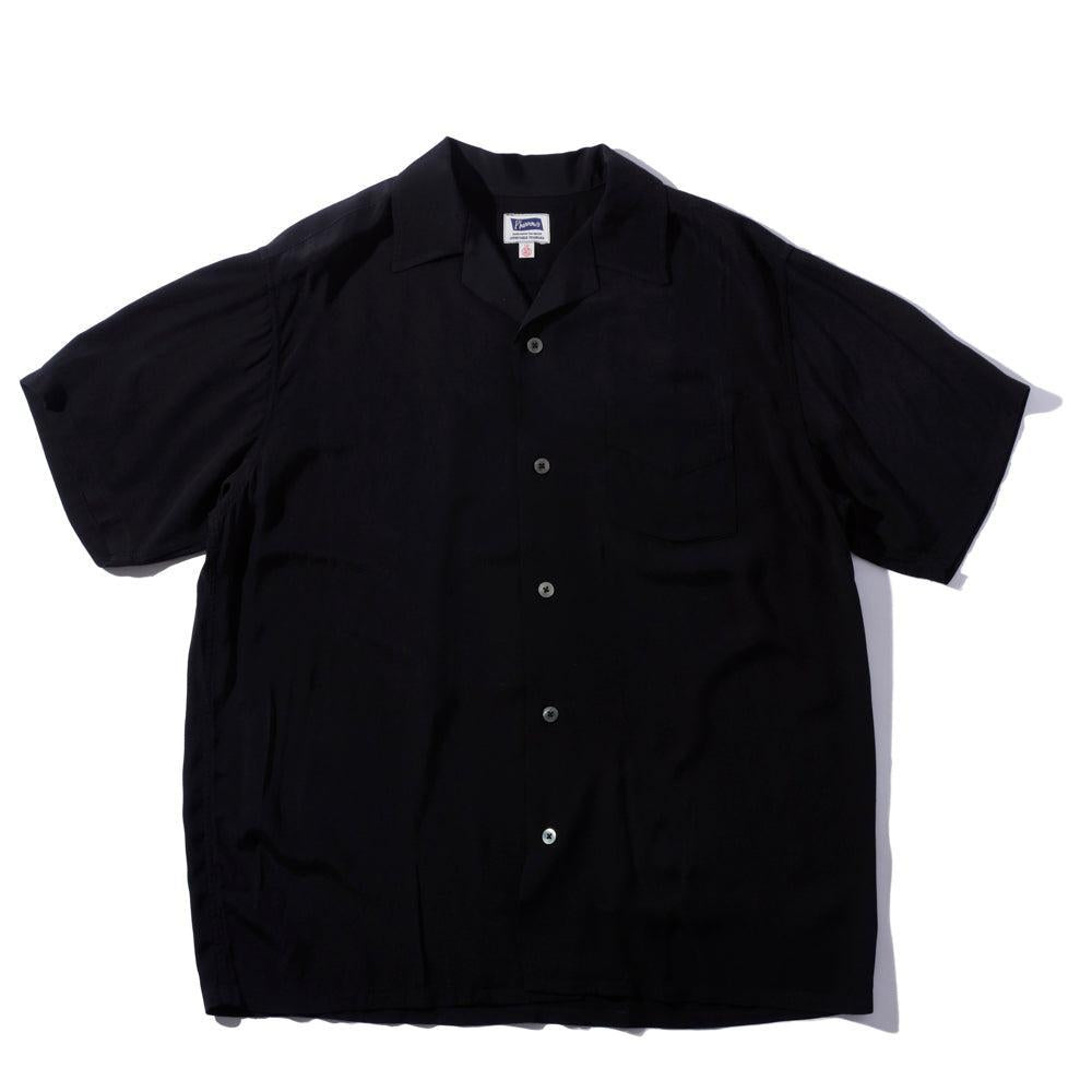Pherrow's Open Collar Shirt S. Black-Shirt-Clutch Cafe
