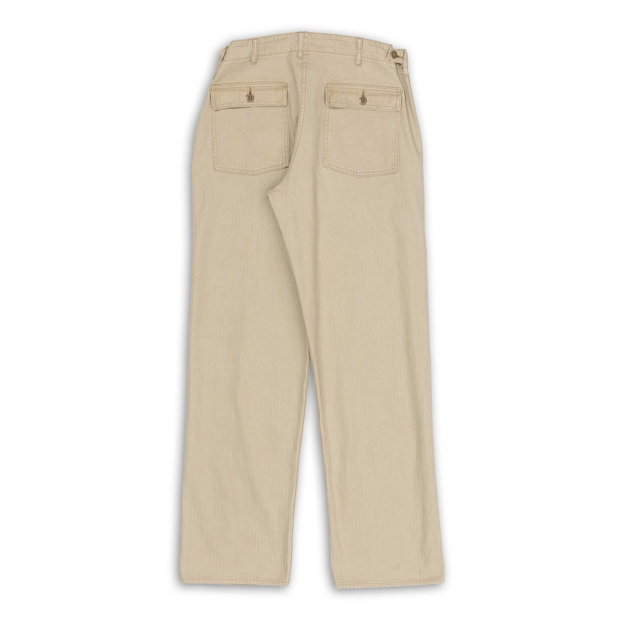 Pherrow's PUP-H HBT Fatigue Pants Beige-Trousers-Clutch Cafe
