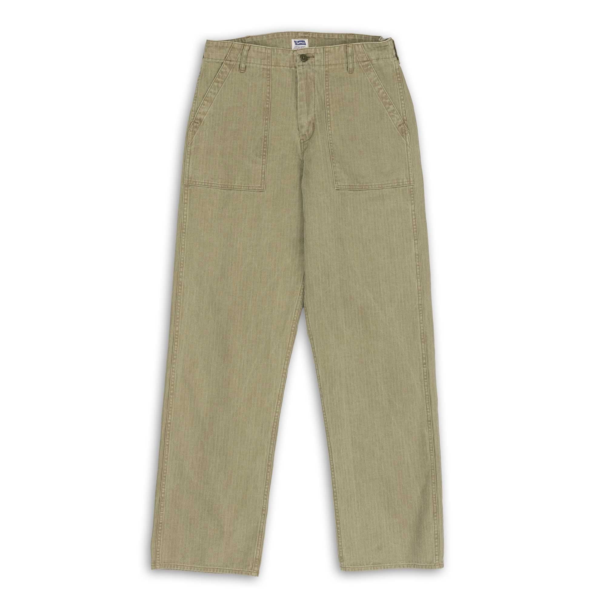 Pherrow's PUP-H HBT Fatigue Pants Olive-Trousers-Clutch Cafe