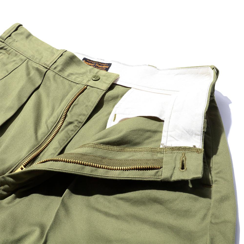 Pherrow's Pleated Shorts Olive-Shorts-Clutch Cafe