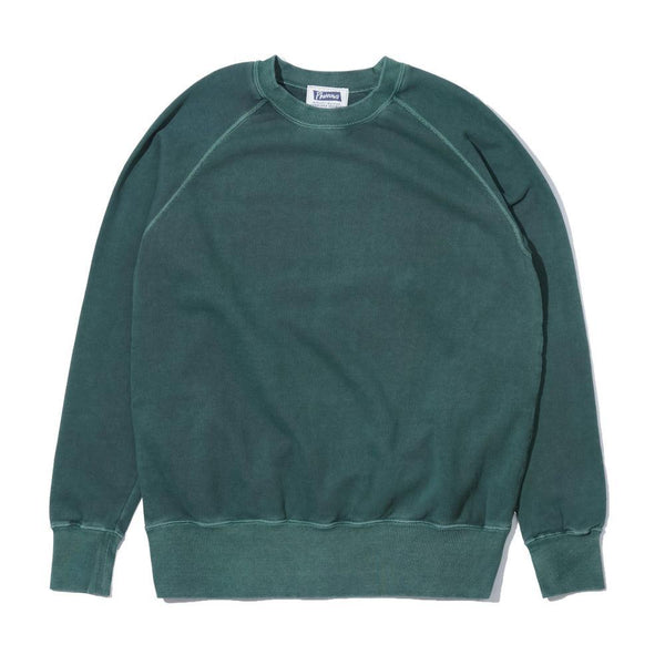 Pherrow's Raglan Sleeve Sweatshirt Faded Green-Sweatshirt-Clutch Cafe