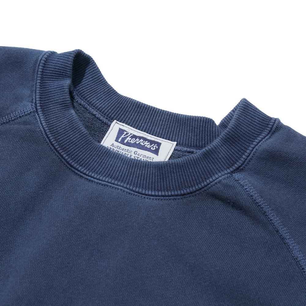 Pherrow's Raglan Sleeve Sweatshirt Faded Navy-Sweatshirt-Clutch Cafe