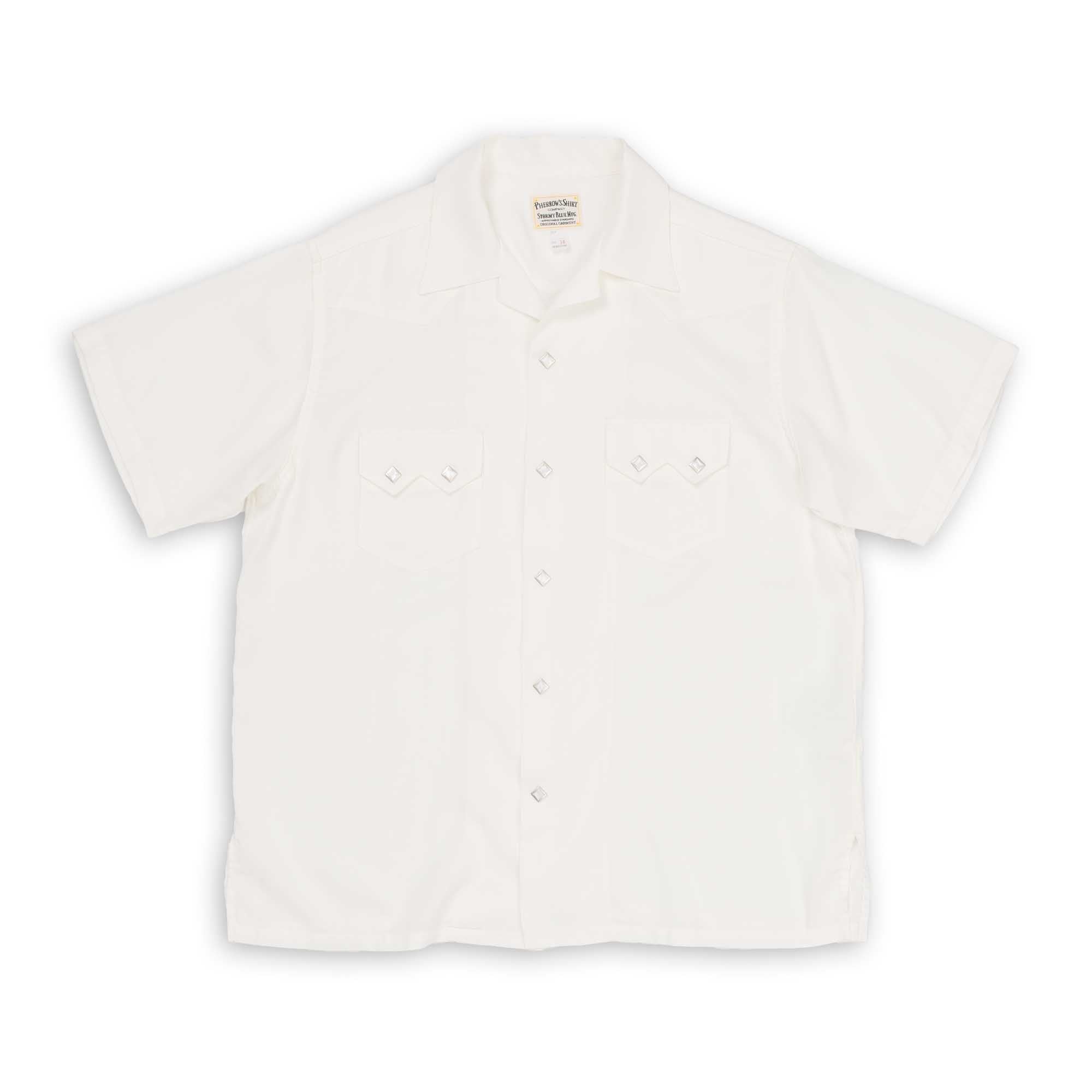Pherrow's Rayon Western Shirt S/S White-Shirt-Clutch Cafe