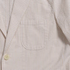Pherrow's Seersucker Sports Jacket Beige Stripe-Jacket-Clutch Cafe