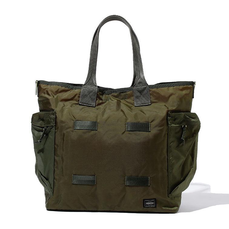 Porter Yoshida & Co Force 2Way Tote Bag Olive Drab-Bag-Clutch Cafe