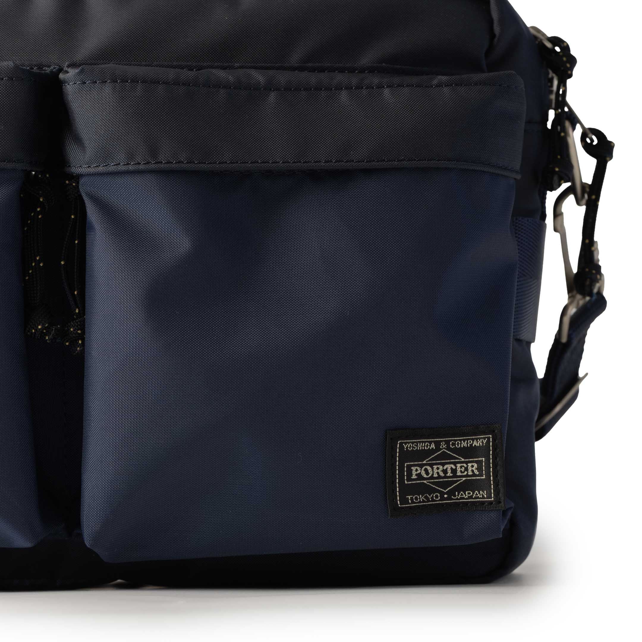 Porter Yoshida & Co Force Shoulder Bag (S) Navy-Bag-Clutch Cafe