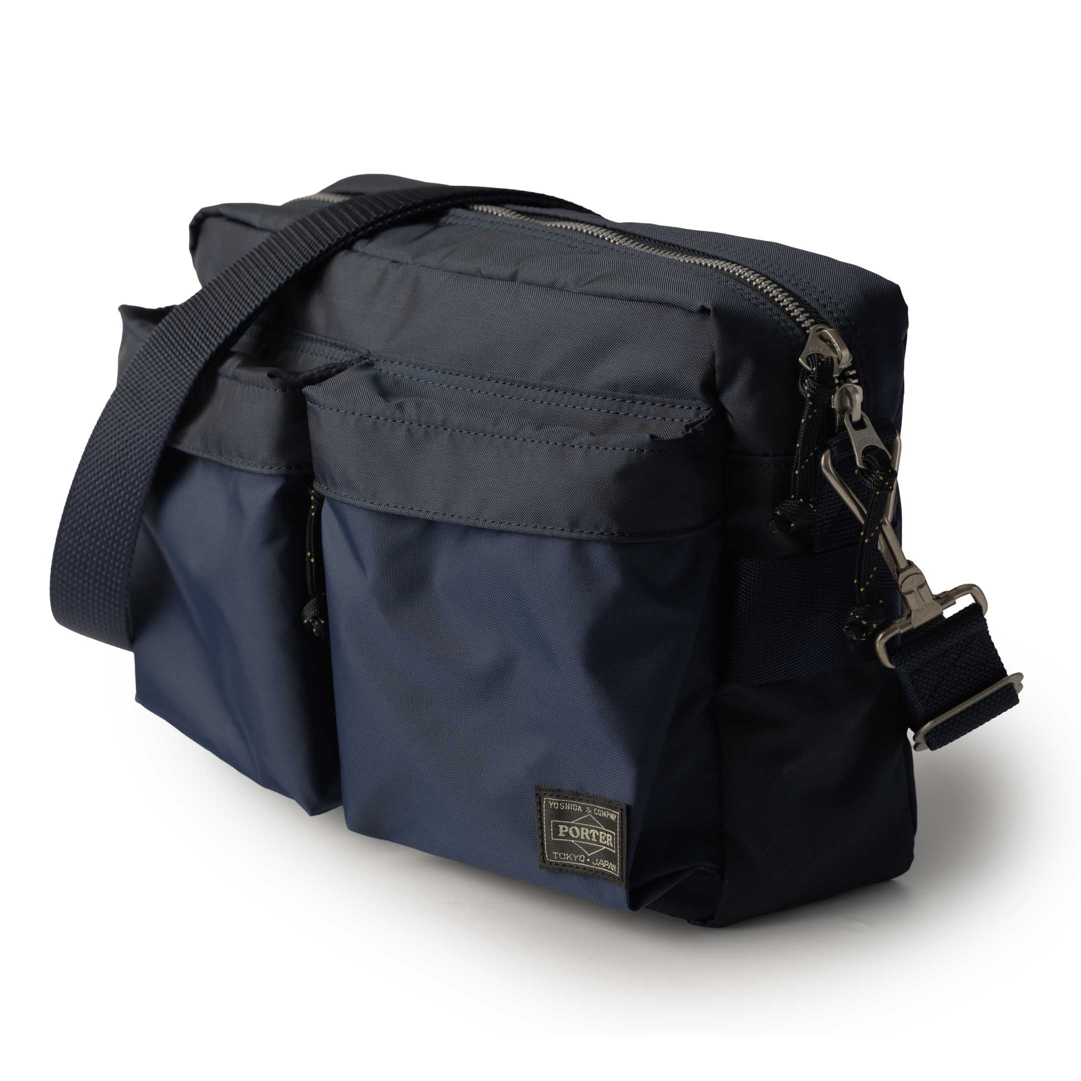 Porter Yoshida & Co Force Shoulder Bag (S) Navy-Bag-Clutch Cafe