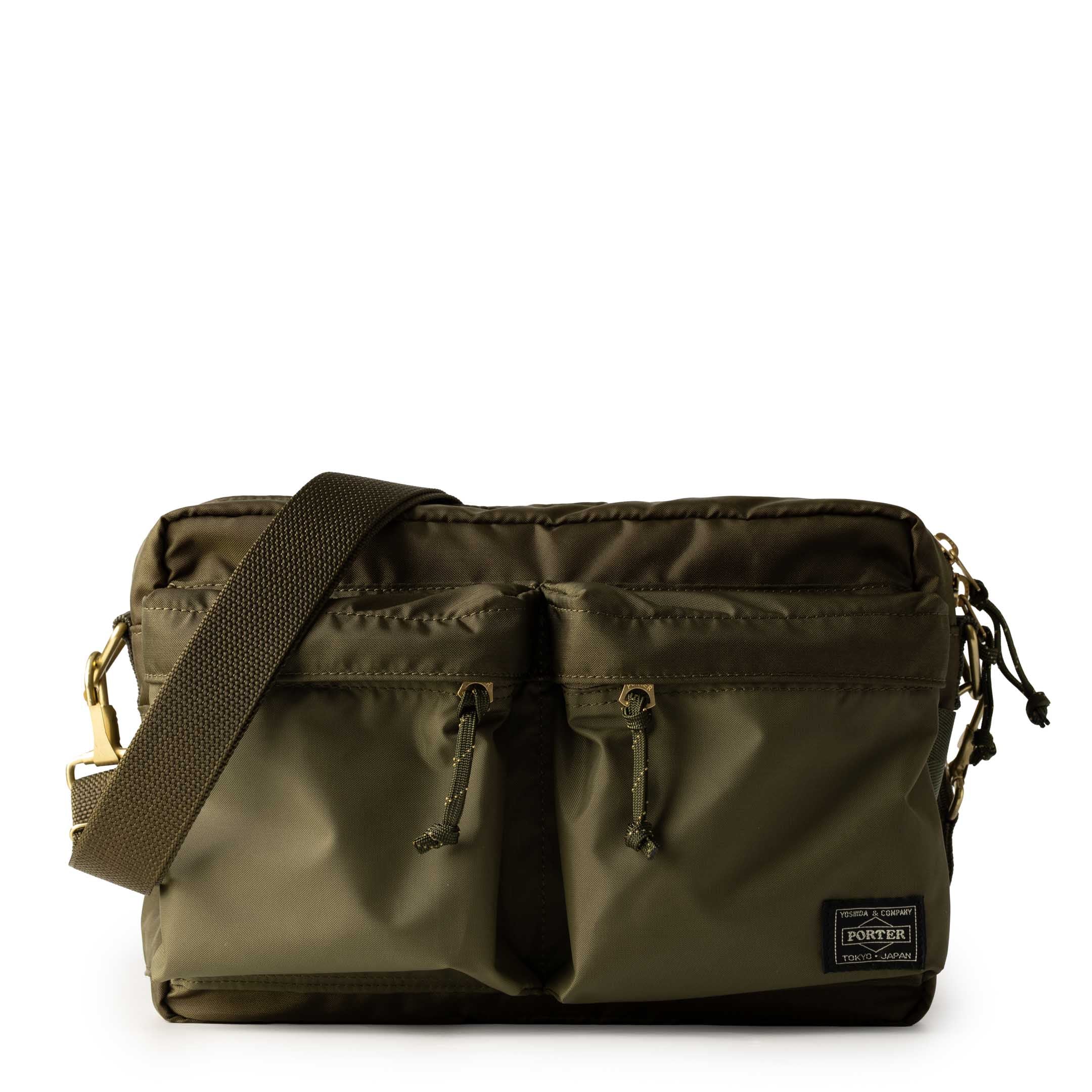 Porter Yoshida & Co Force Shoulder Bag (S) Olive Drab-Bag-Clutch Cafe