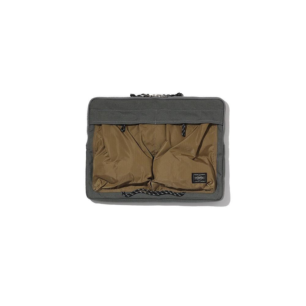 Porter Yoshida Hype Document Case Stone Grey x Sand-Document Case-Clutch Cafe