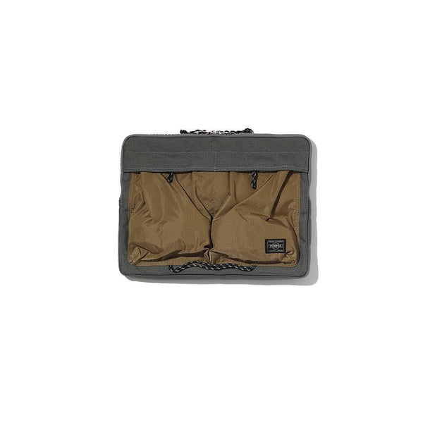 Porter Yoshida Hype Document Case Stone Grey x Sand-Document Case-Clutch Cafe