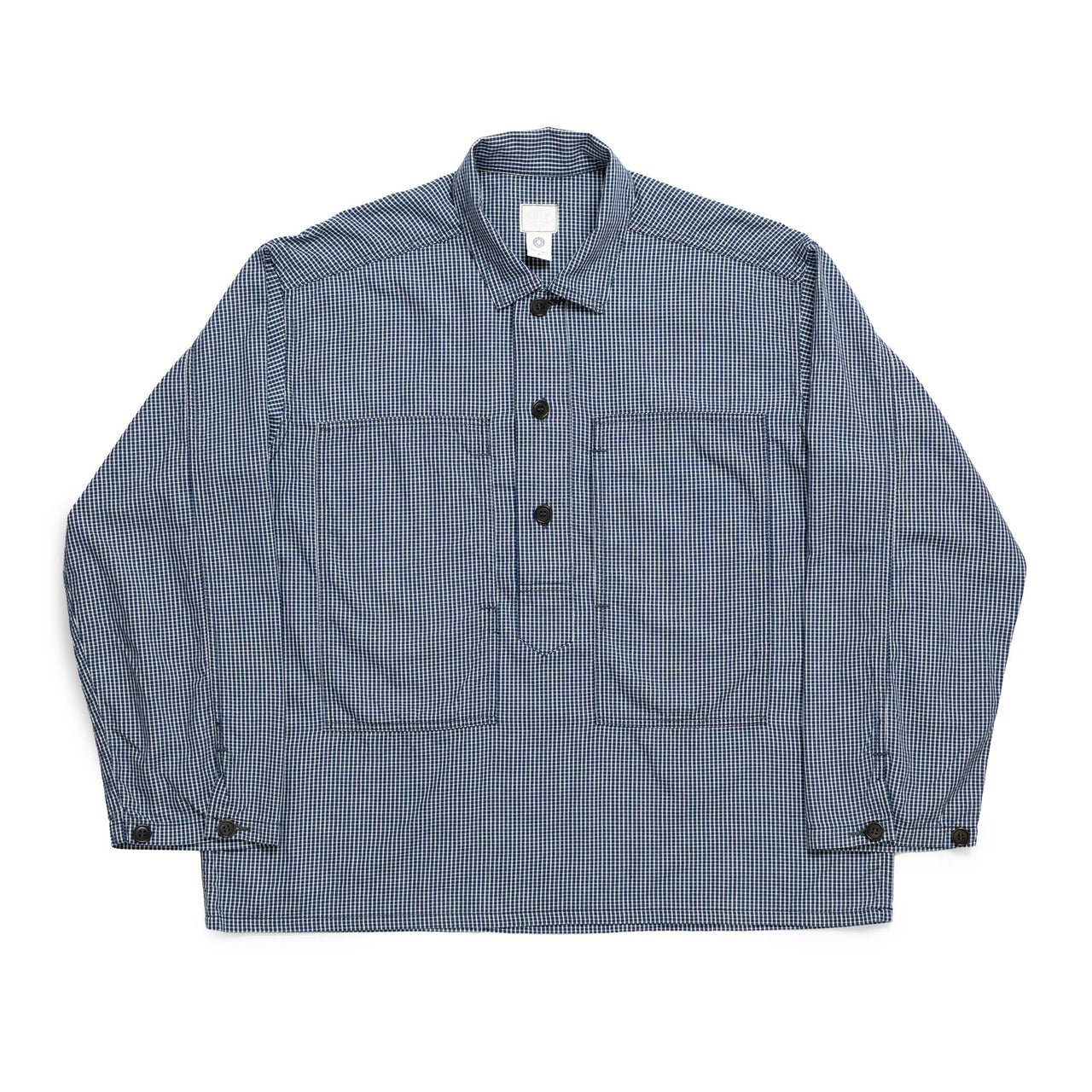 Post Overalls Army Shirt Indigo Check-Shirt-Clutch Cafe