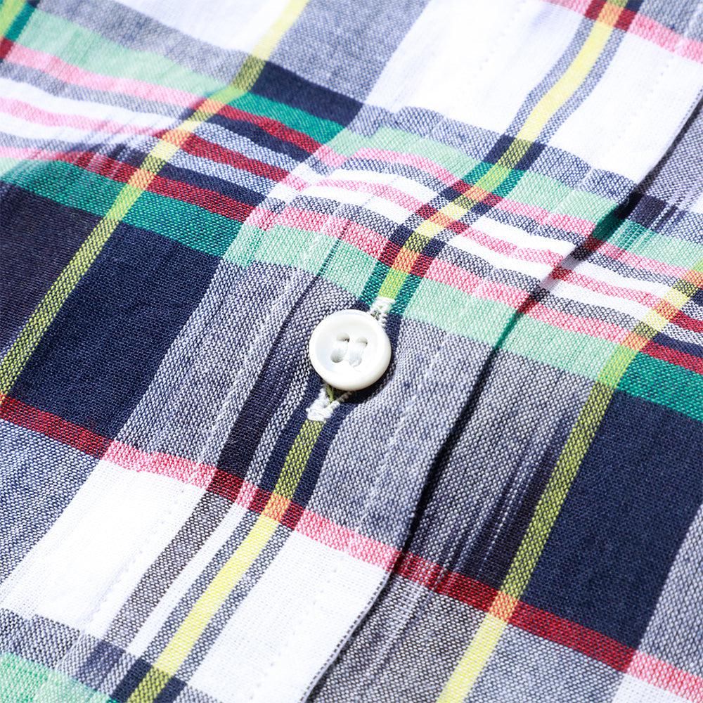 Post Overalls BD2 IKAT Madras Shirt Navy-Shirt-Clutch Cafe