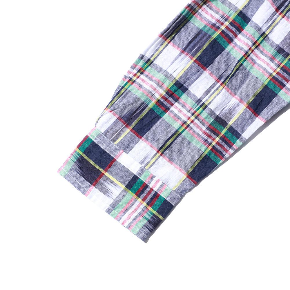 Post Overalls BD2 IKAT Madras Shirt Navy-Shirt-Clutch Cafe