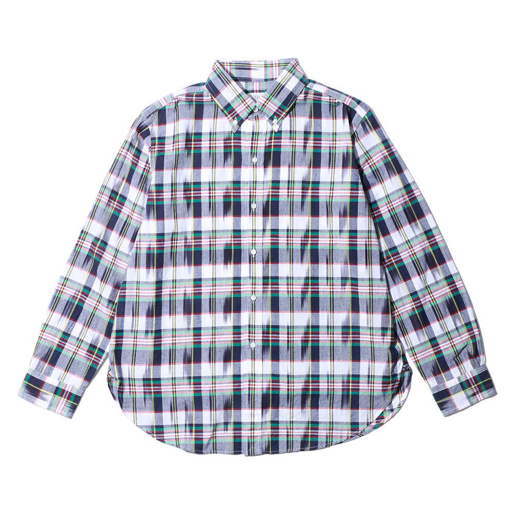 Post Overalls BD2 IKAT Madras Shirt Navy-Shirt-Clutch Cafe