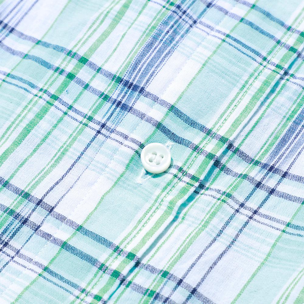 Post Overalls BD2 IKAT Madras Shirt Peppermint-Shirt-Clutch Cafe