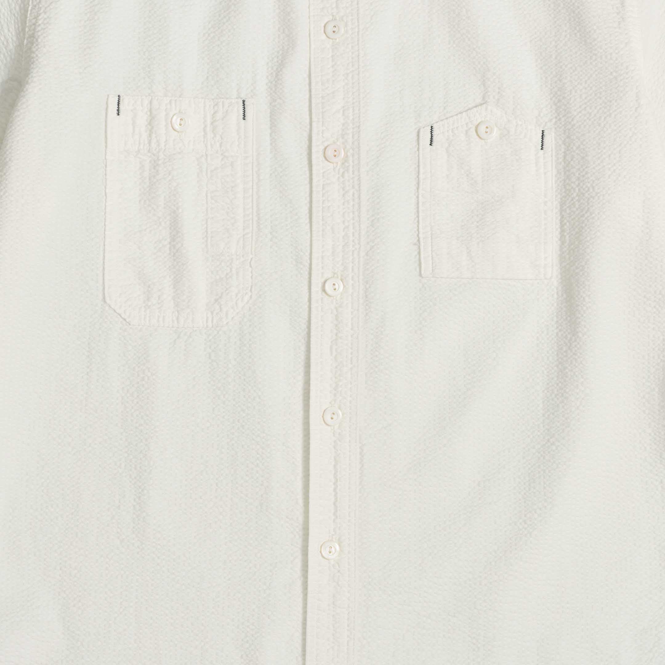 Post Overalls No. 6 Shirt Seersucker White-Shirt-Clutch Cafe