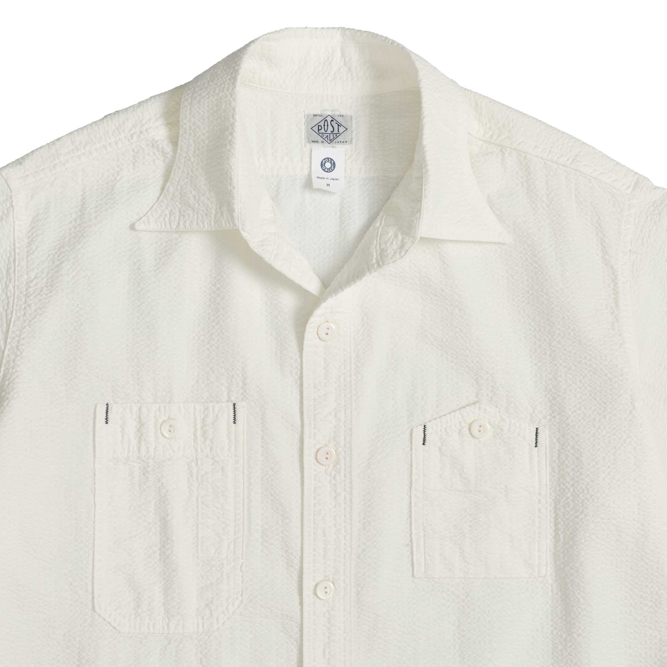 Post Overalls No. 6 Shirt Seersucker White-Shirt-Clutch Cafe