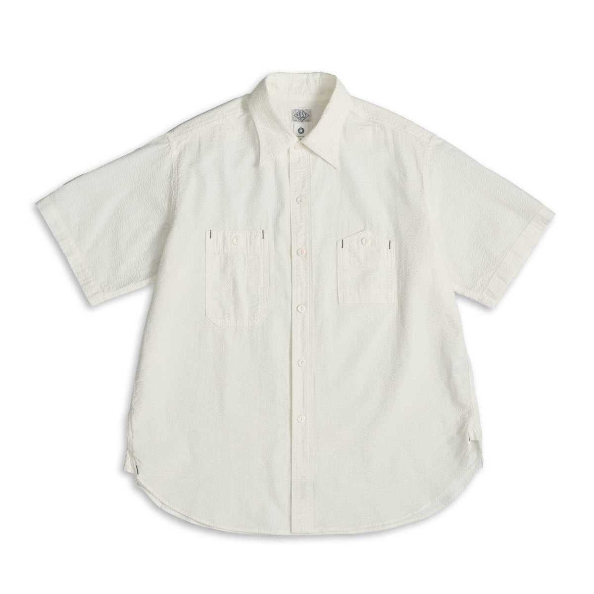 post overalls No.6 Shirt（2024SS） Post Overalls No. 6 Shirt Seersucker White – Clutch Cafe