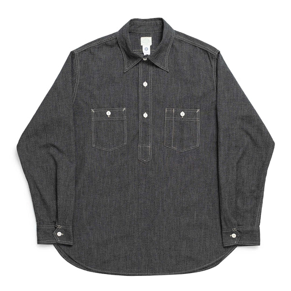 Post Overalls No.2 Shirt Grey Covert Salt & Pepper-Shirt-Clutch Cafe